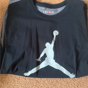 Jordan Black Tee with Red Jumpman Logo
